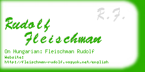 rudolf fleischman business card